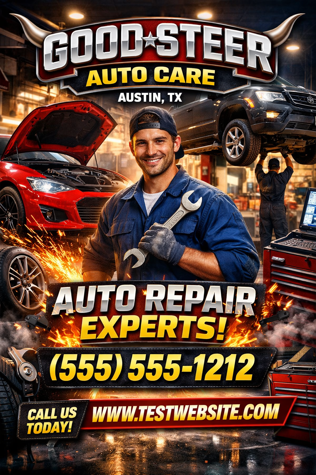 Auto Mechanic Business Local Ad Design